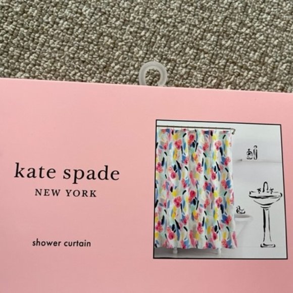 kate spade Bath Kate Spade Paintball Floral Shower Curtain Nwt